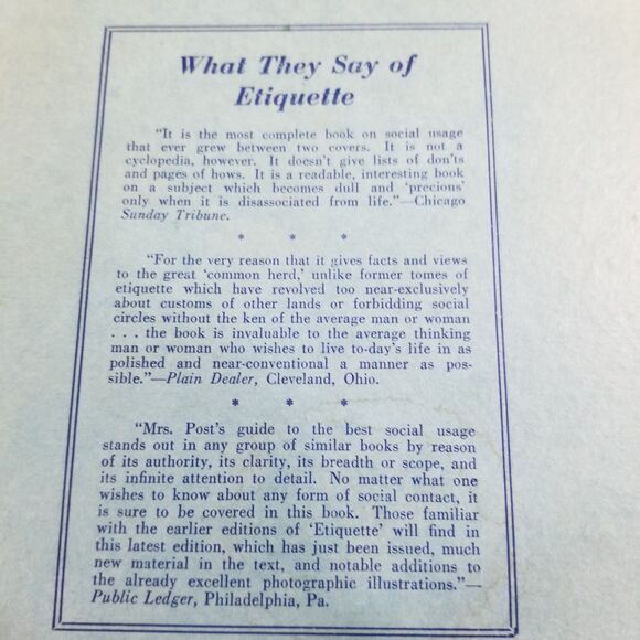 Emily Post Etiquette 1936 edition 23rd edition hardcover book - Picture 4 of 10